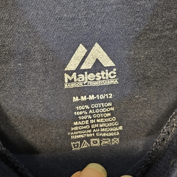 Majestic Altuve #27 Houston Astros Blue Orange T-Shirt 100% Cotton Sz M 10-12 - Picture 4 of 4